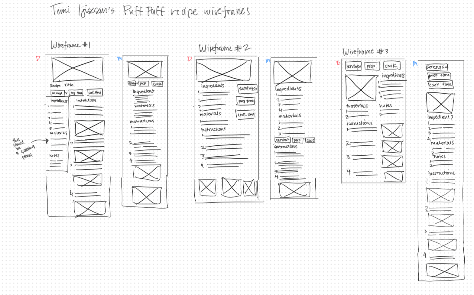 low-fi wireframes